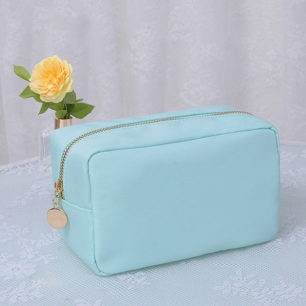 nylon zippered cosmetic pouch // multi colors