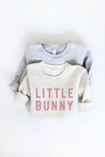 little bunny sweatshirt // oatmeal or heather grey