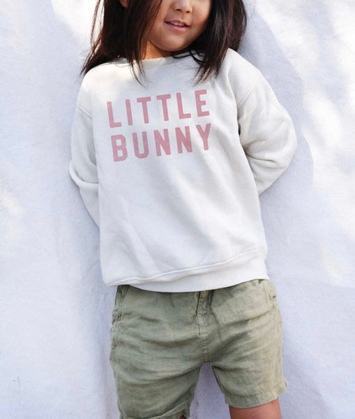 little bunny sweatshirt // oatmeal or heather grey