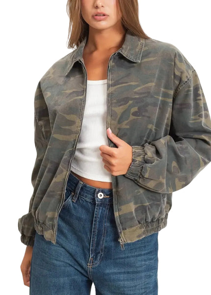 Camo Zip Up Jacket