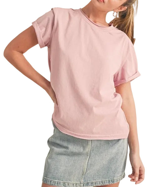 Aemi short sleeve tee / ballet pink