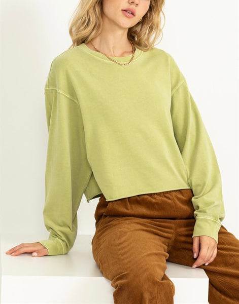 perfect pullover // pale olive