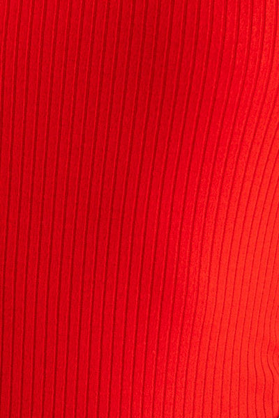 tie strap low back bodysuit // red