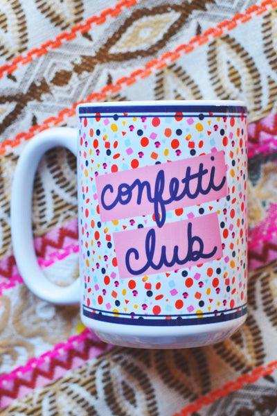 "Confetti Club" Coffee Mug