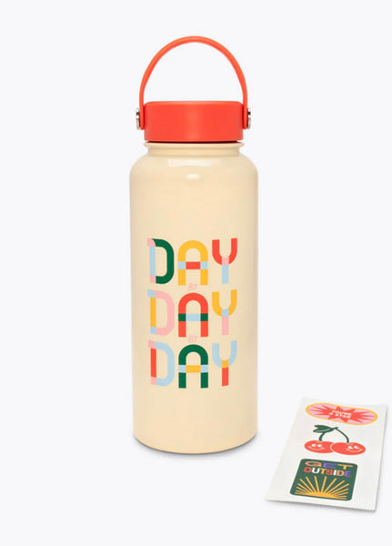 ban.do stainless steel water bottle- day by day