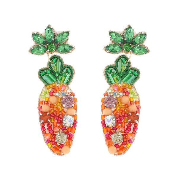 jeweled carrot earrings