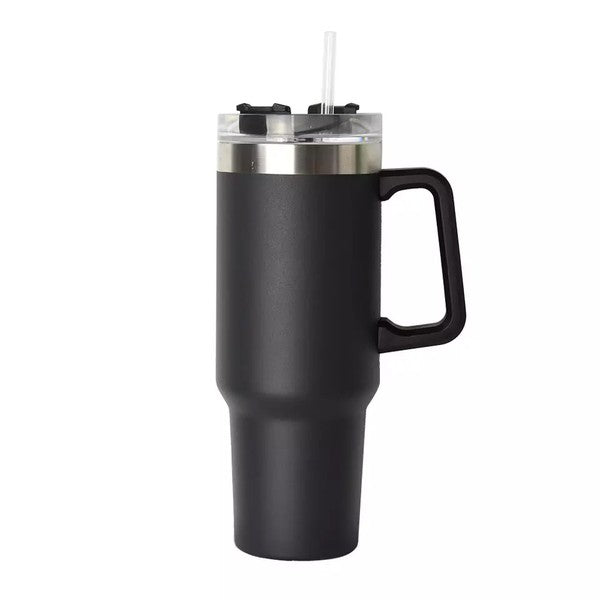 40 oz stainless steel cup with straw