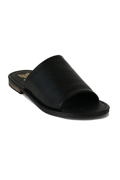 Open toe slide sandal black