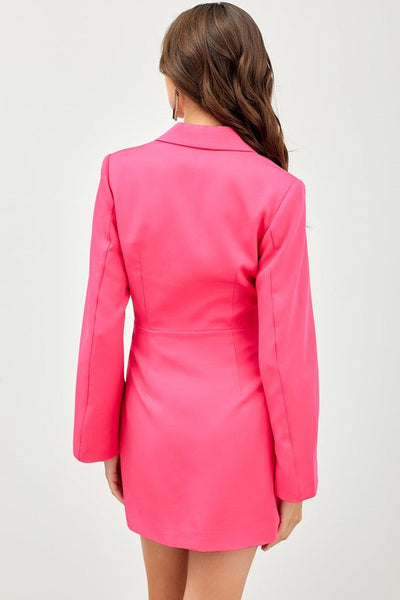 blazer dress - hot pink