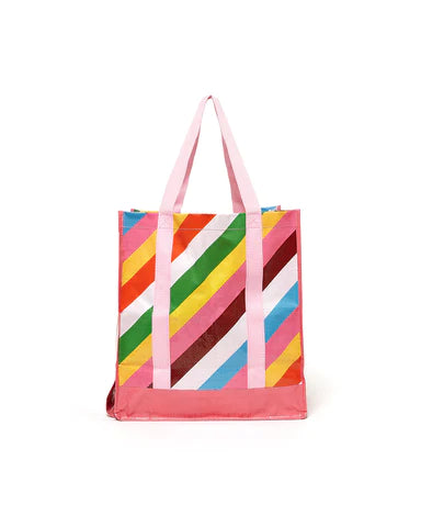 ban.do reusable foldable market bag - rainbow stripe