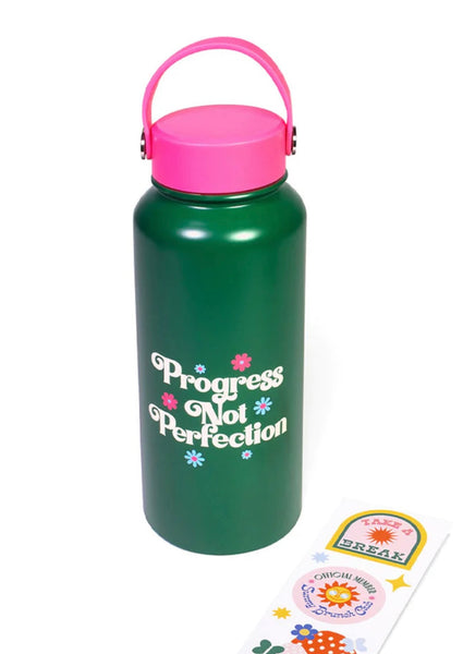 ban.do stainless steel water bottle - progress not perfection
