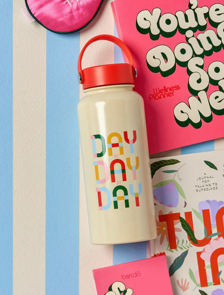 ban.do stainless steel water bottle- day by day